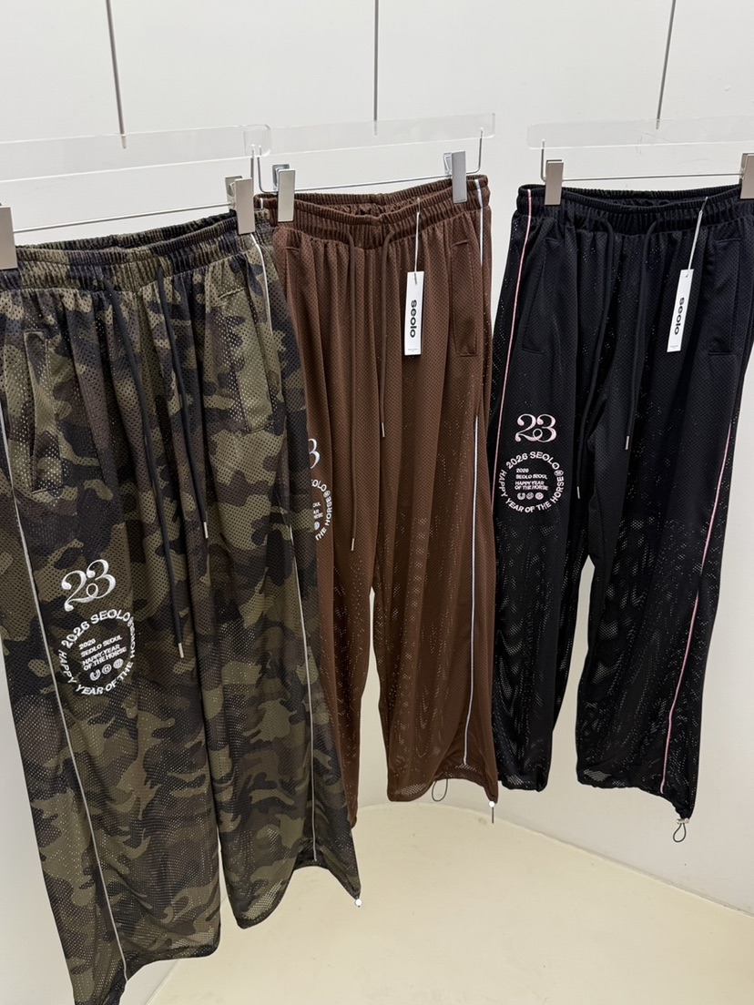 SEOLO東大門代購女裝新品真品26夏季時尚推薦休閑褲網眼迷彩Seolo seoul休閑褲