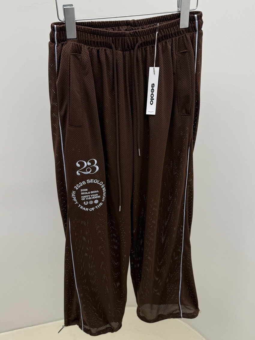 SEOLO東大門代購女裝新品真品26夏季時尚推薦休閑褲網眼迷彩Seolo seoul休閑褲圖色2