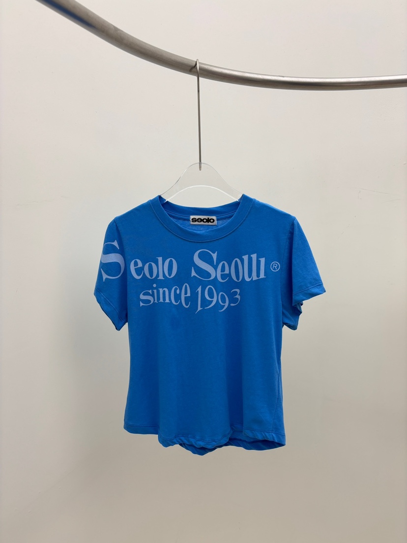 SEOLO東大門代購女士新款時尚熱賣人氣26夏季休閑真品T恤Seolo seoulT恤圖色1
