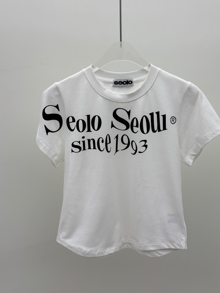 SEOLO東大門代購女士新款時尚熱賣人氣26夏季休閑真品T恤Seolo seoulT恤圖色2