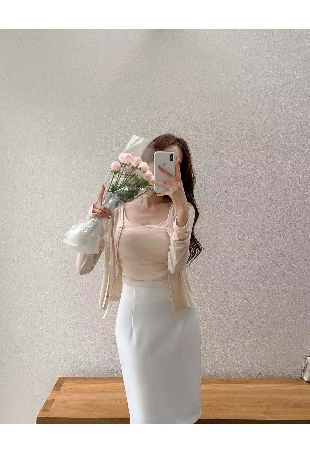 AFARRIER韓國直郵女裝新款熱賣推薦26夏季時尚套裝網眼開衫AFARRIER套裝