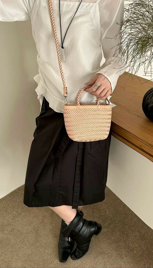 TROUVAILLE東大門實拍女裝新款真品26夏季單肩斜跨包牛皮TROUVAILLE單肩/斜跨包