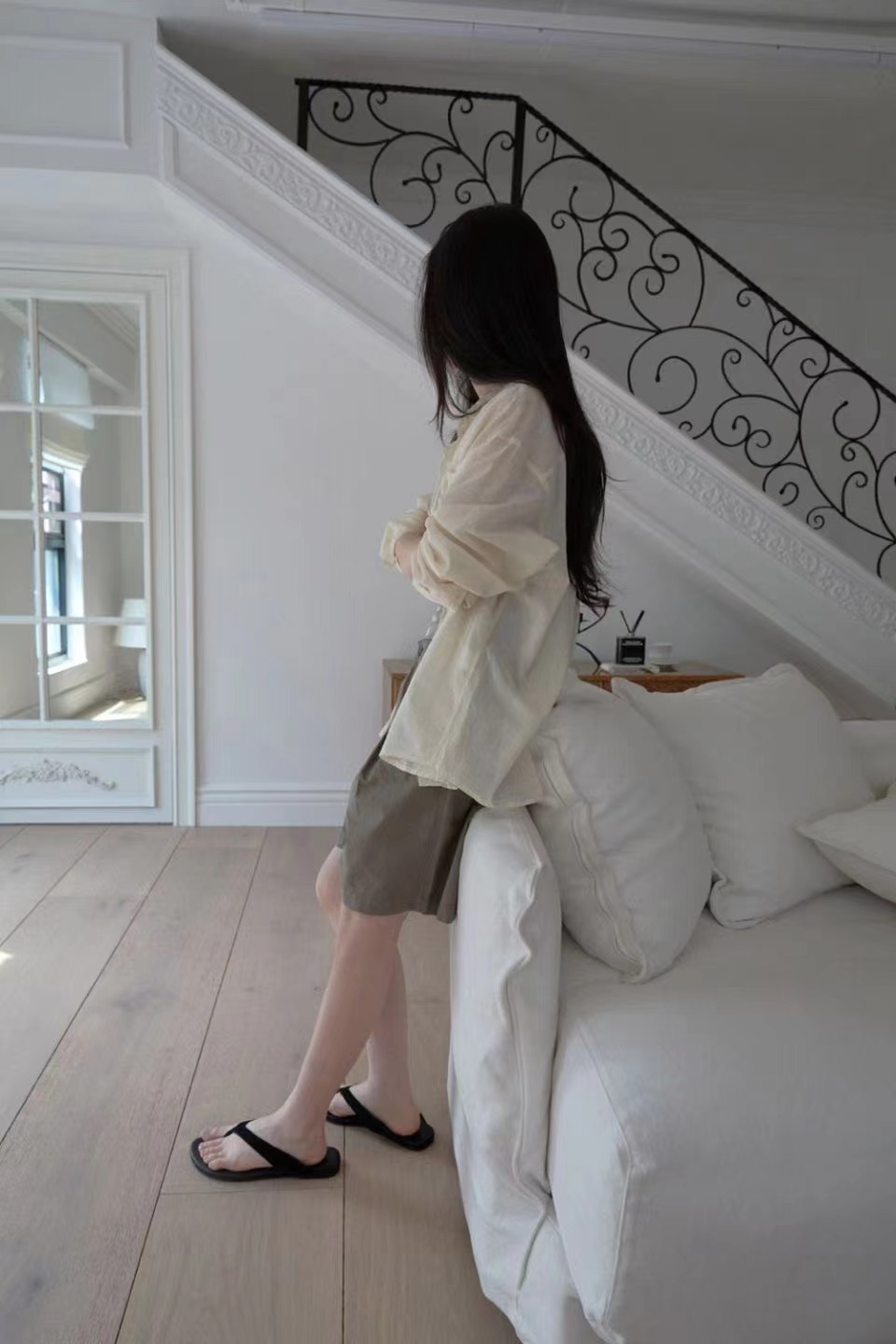 POMELO韓國代購女士新品熱賣26夏季休閑人氣時尚襯衫蕾絲衫POMELO襯衫/蕾絲衫