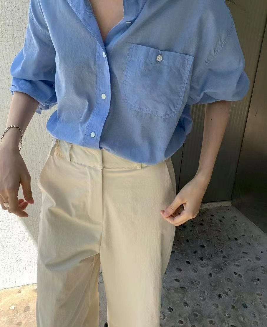 POMELO韓國代購女士新品熱賣26夏季休閑人氣時尚襯衫蕾絲衫POMELO襯衫/蕾絲衫