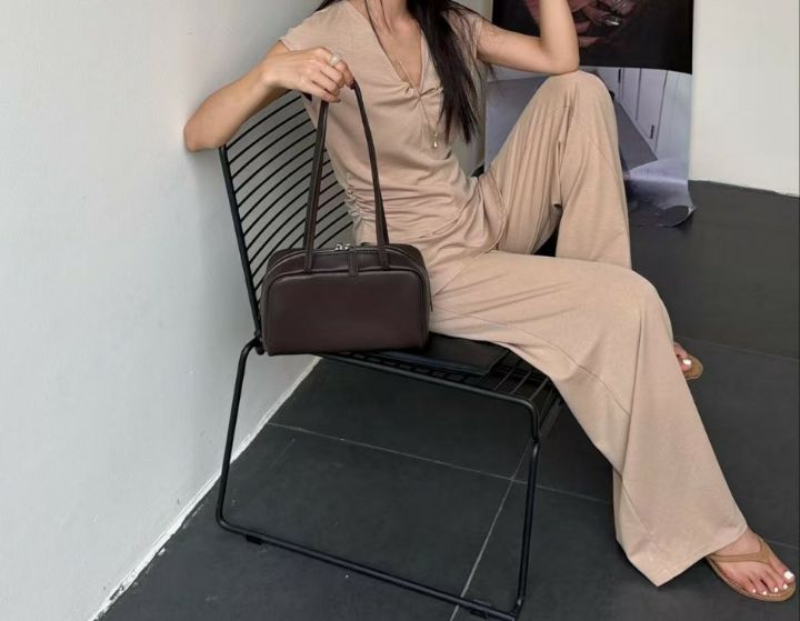 TROUVAILLE韓國直郵女裝新品休閑人氣真品單肩斜跨包羊皮TROUVAILLE單肩/斜跨包