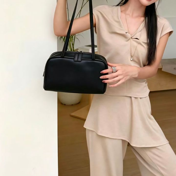 TROUVAILLE韓國直郵女裝新品休閑人氣真品單肩斜跨包羊皮TROUVAILLE單肩/斜跨包
