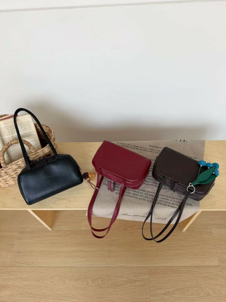 TROUVAILLE韓國直郵女裝新品休閑人氣真品單肩斜跨包羊皮TROUVAILLE單肩/斜跨包