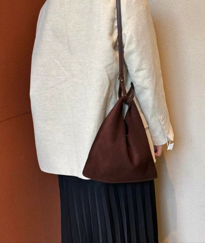 TROUVAILLE東大門代購女士新品推薦熱賣單肩斜跨包牛皮絨TROUVAILLE單肩/斜跨包