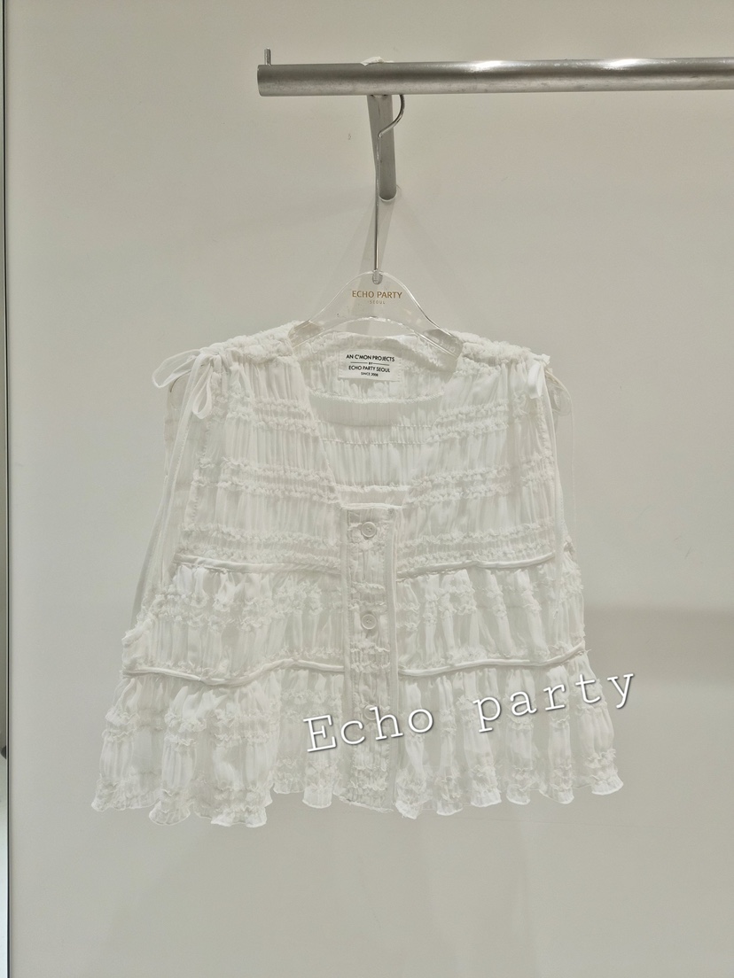 ECHOPARTY東大門代購女裝新款真品26夏季休閑時尚襯衫蕾絲衫ECHOPARTY襯衫/蕾絲衫圖色2