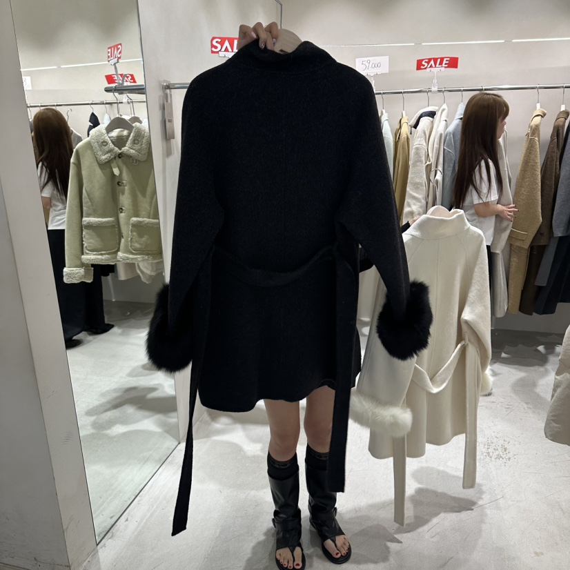 Color B東大門代購女裝新款人氣熱賣26夏季真品中長款大衣Color B中長款大衣