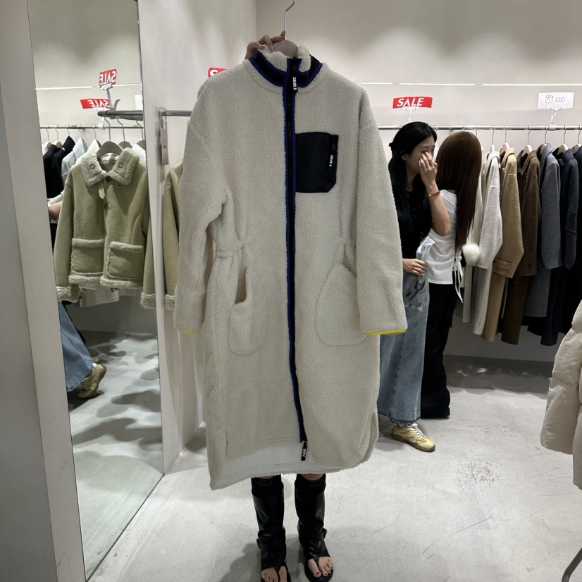 Color B韓國代購女士新款人氣推薦熱賣時尚真品中長款大衣Color B中長款大衣圖色1