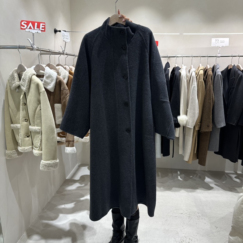 Color B東大門直郵女士新品休閑時尚人氣中長款大衣含腰帶Color B中長款大衣圖色1