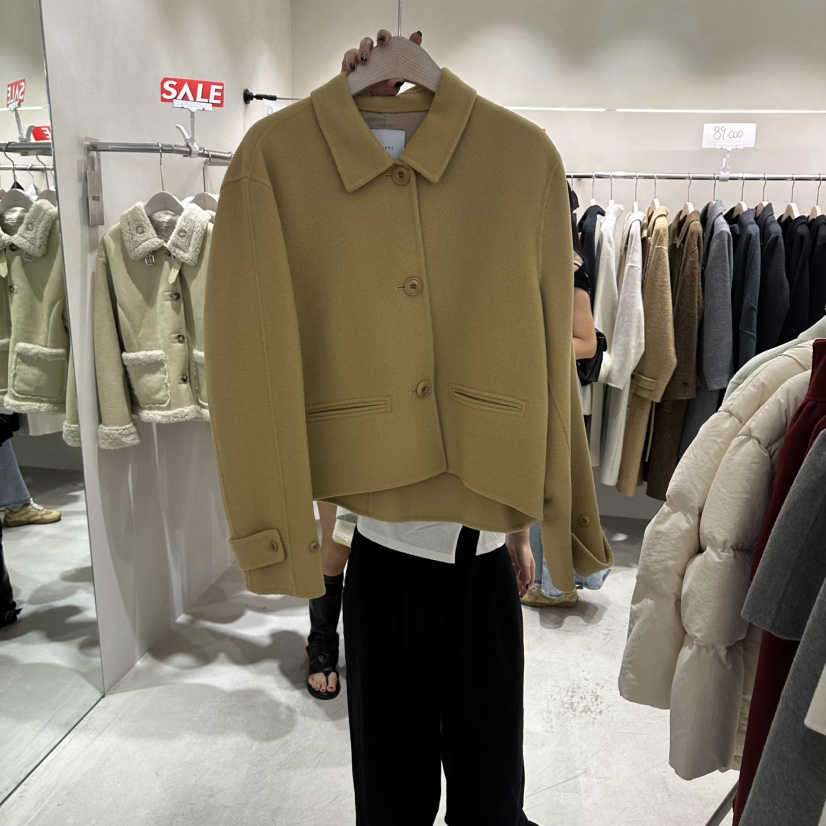 Color B東大門代購女士新品推薦真品熱賣時尚人氣短款大衣Color B短款大衣圖色1