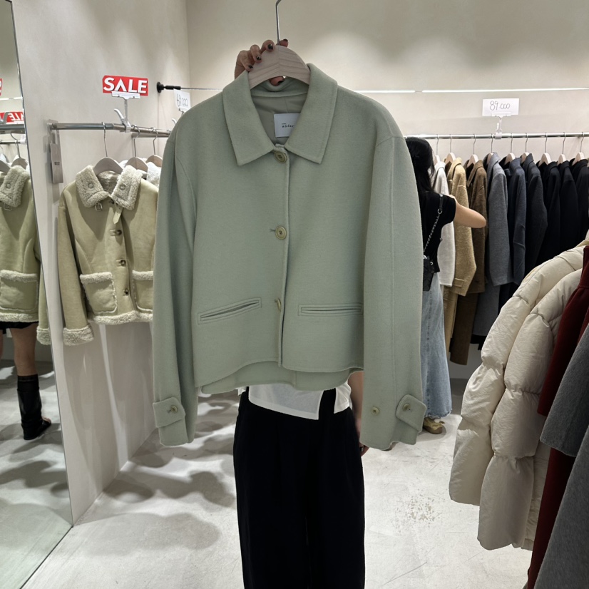 Color B東大門代購女士新品推薦真品熱賣時尚人氣短款大衣Color B短款大衣圖色2