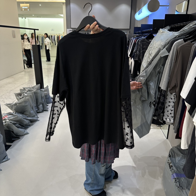 CREDITO韓國直郵女裝新品熱賣26夏季推薦休閑時尚長袖T恤CREDITO長袖T恤