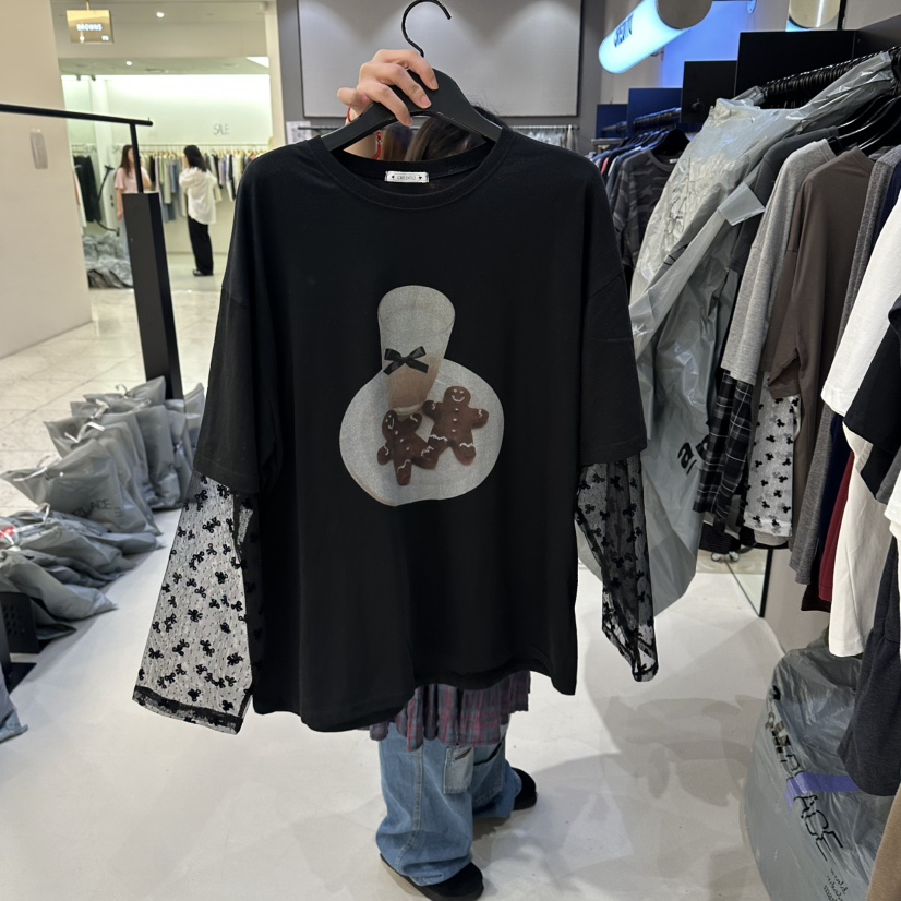 CREDITO韓國直郵女裝新品熱賣26夏季推薦休閑時尚長袖T恤CREDITO長袖T恤圖色2