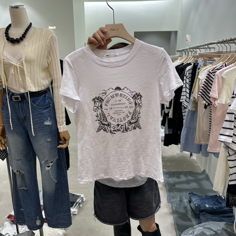 PART3韓國代購女裝新品推薦休閑26夏季時尚熱賣真品人氣T恤Part.3T恤圖色1