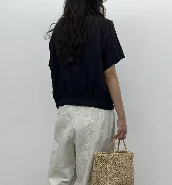 LE JARDINET東大門代購女士新款人氣26夏季襯衫蕾絲衫V領LE JARDINET襯衫/蕾絲衫