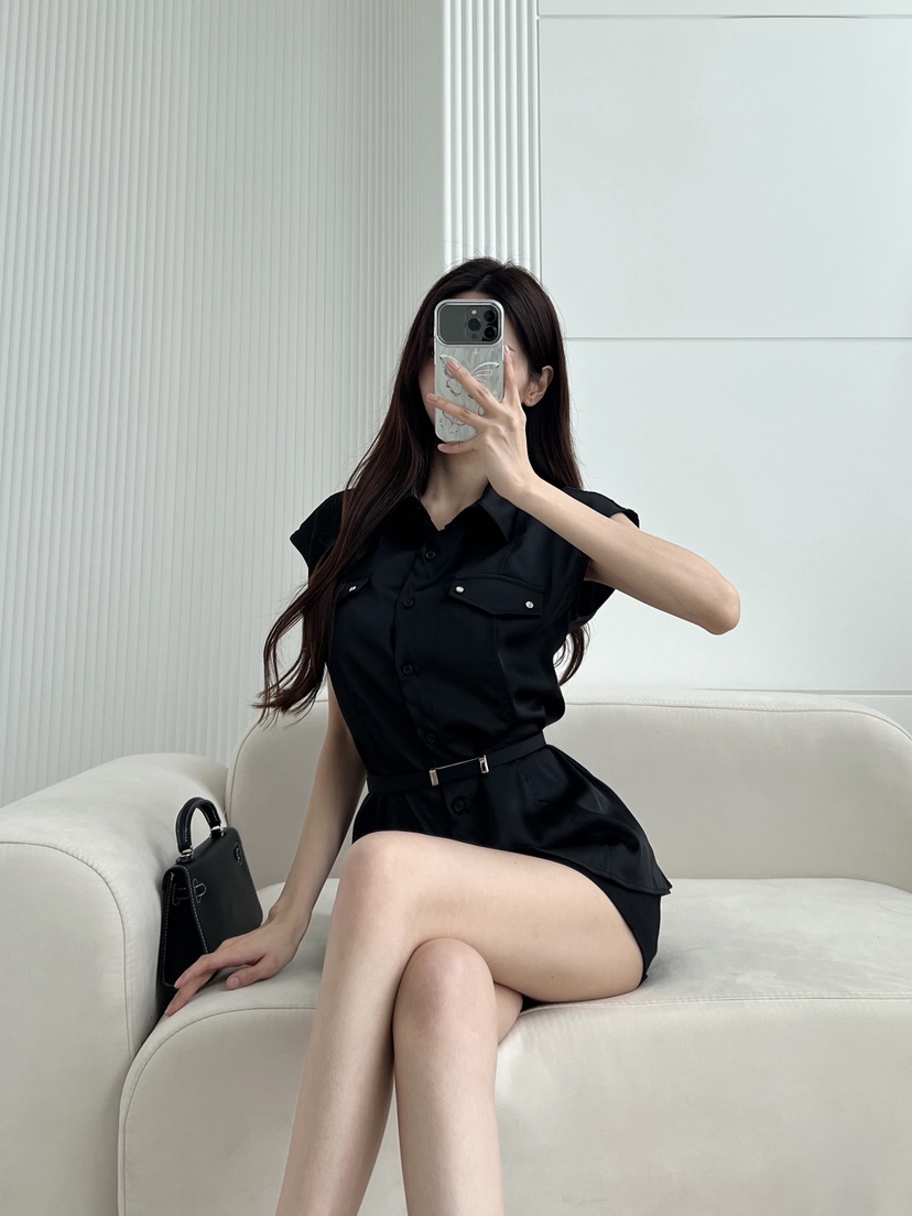 CLOTH東大門代購女裝新品時尚真品襯衫蕾絲衫含腰帶套裝緞面CLOTH襯衫/蕾絲衫