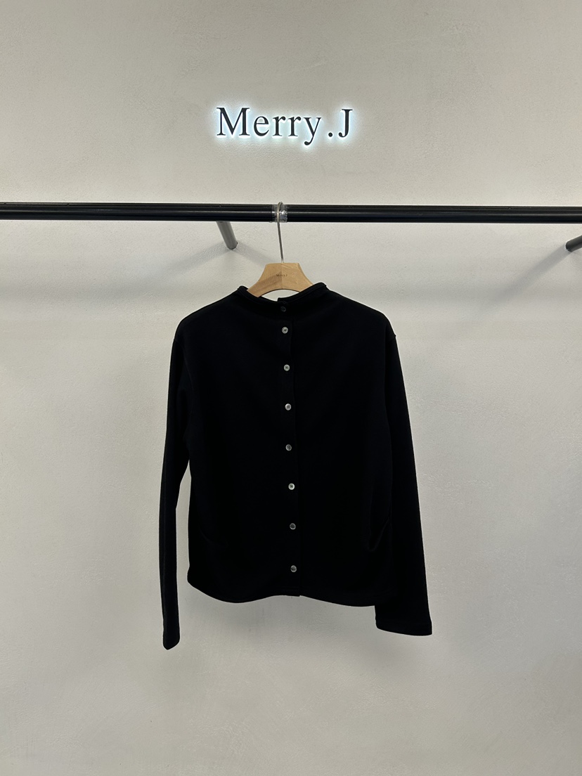 MERRY-J東大門實拍女士新款休閑時尚針織衫羊毛秋款開襟MERRY-J針織衫圖色3黑色