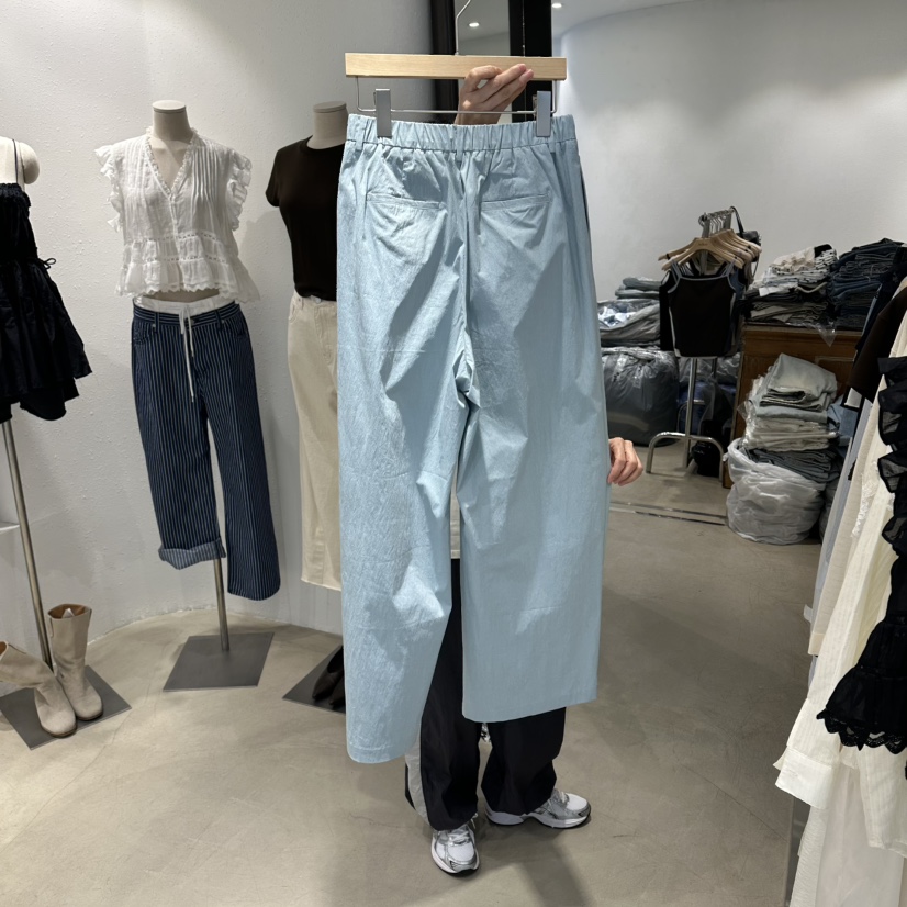 ACKER韓國代購女裝新品26夏季時尚休閑熱賣休閑褲褶裥亞麻ACKER休閑褲