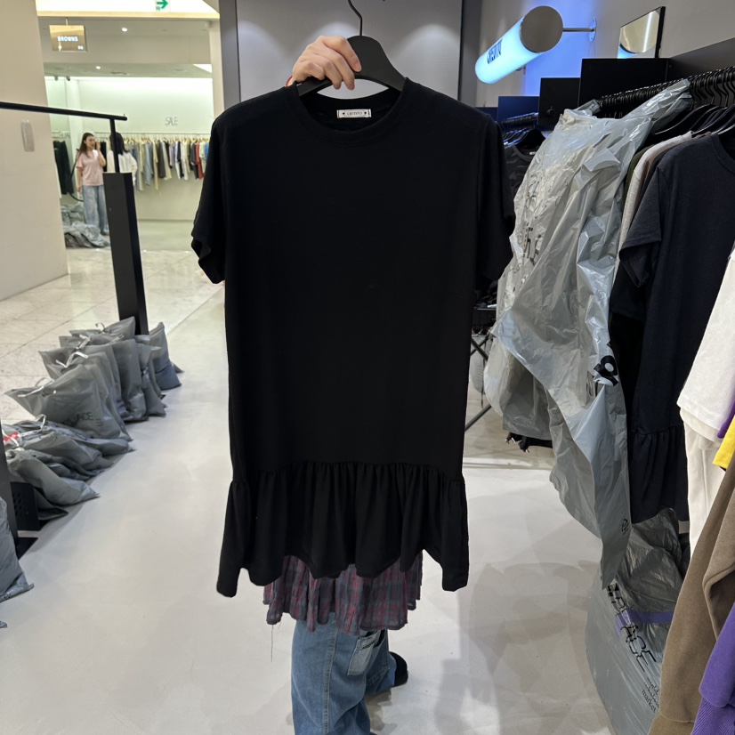 CREDITO東大門代購女裝新品休閑人氣26夏季推薦真品時尚T恤CREDITOT恤圖色2黑色