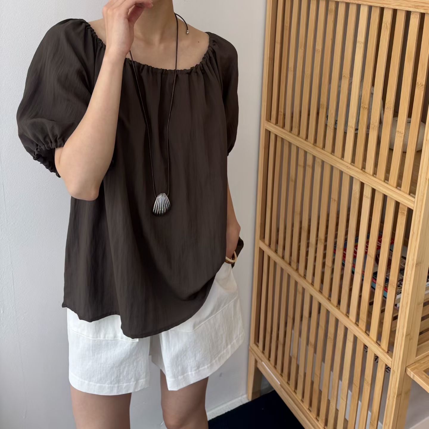 MINIMALGROUND/VIVAGLAM韓國代購女裝新品休閑襯衫蕾絲衫不含配飾MINIMALGROUND/VIVAGLAM襯衫/蕾絲衫