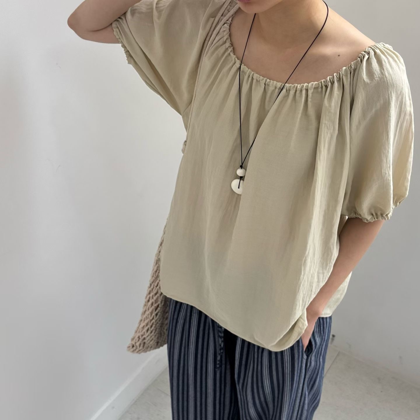 MINIMALGROUND/VIVAGLAM韓國代購女裝新品休閑襯衫蕾絲衫不含配飾MINIMALGROUND/VIVAGLAM襯衫/蕾絲衫圖色2
