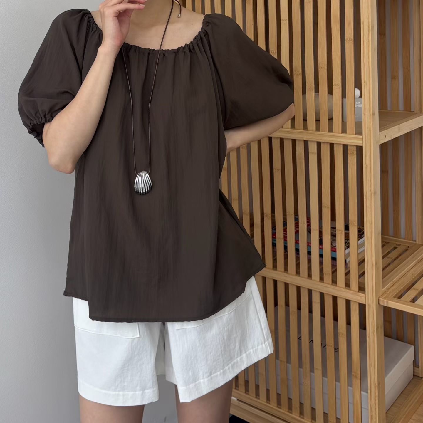 MINIMALGROUND/VIVAGLAM韓國代購女裝新品休閑襯衫蕾絲衫不含配飾MINIMALGROUND/VIVAGLAM襯衫/蕾絲衫圖色3