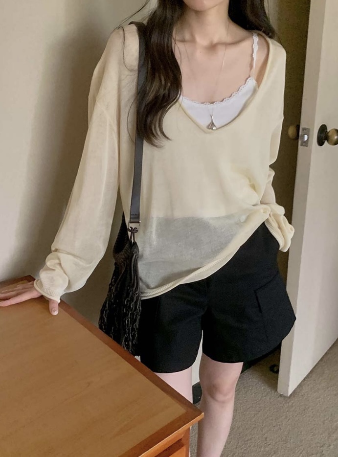 BLACK NOTE東大門代購女裝新款時尚人氣熱賣真品針織衫V領BLACK NOTE針織衫圖色4