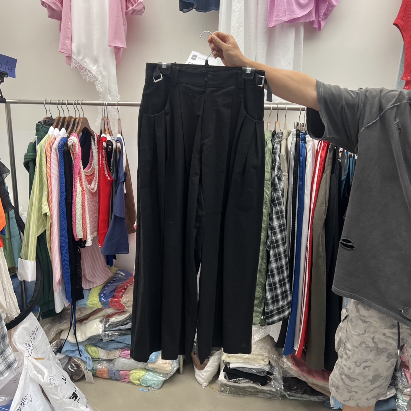 PAIRING韓國代購女士新品真品26夏季時尚休閑褲闊腿褲亞麻PAIRING休閑褲圖色4