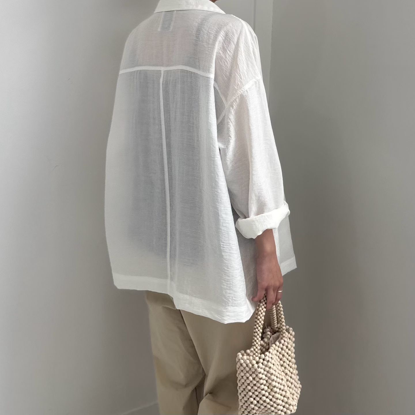 MINIMALGROUND/VIVAGLAM東大門代購女裝新品時尚襯衫蕾絲衫不含內搭MINIMALGROUND/VIVAGLAM襯衫/蕾絲衫