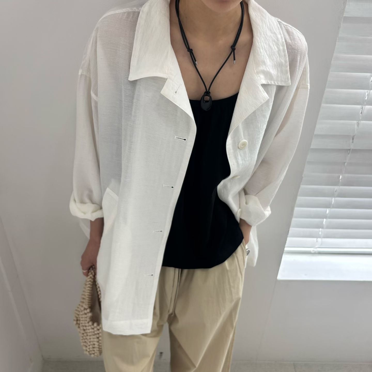 MINIMALGROUND/VIVAGLAM東大門代購女裝新品時尚襯衫蕾絲衫不含內搭MINIMALGROUND/VIVAGLAM襯衫/蕾絲衫圖色2
