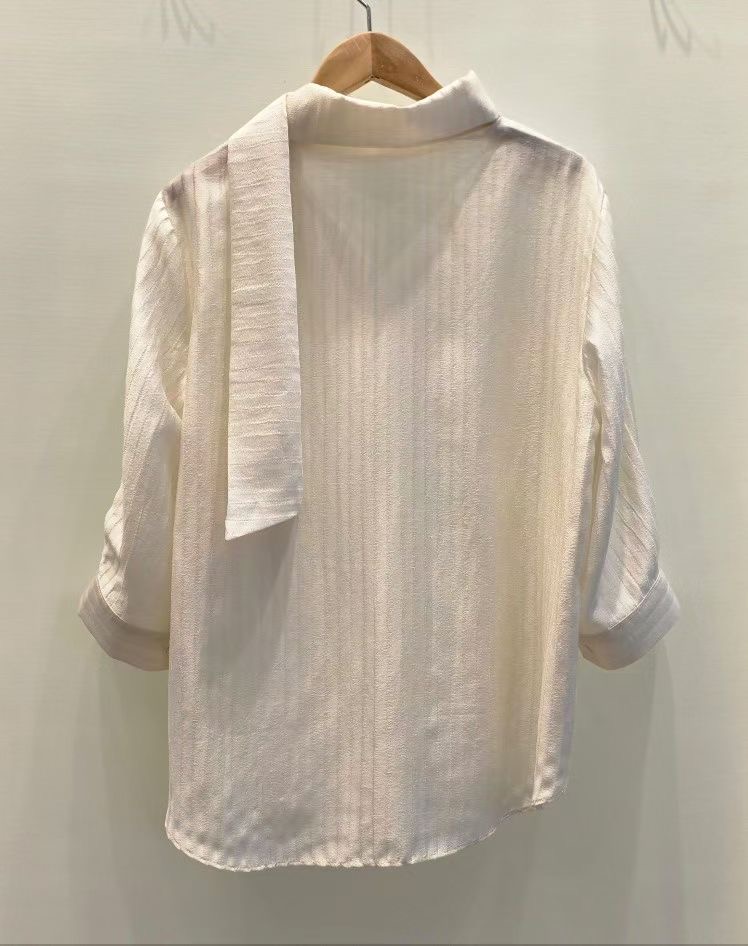THE IN-더인-T東大門實拍女士新款熱賣襯衫蕾絲衫系帶THE IN襯衫/蕾絲衫