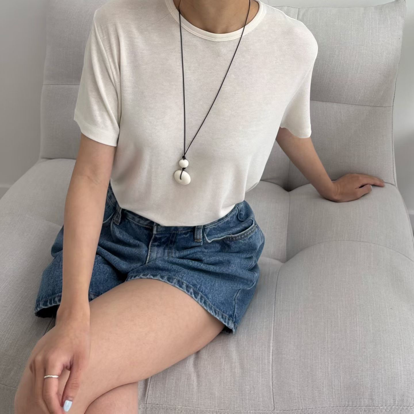 MINIMALGROUND/VIVAGLAM韓國直郵女裝新品真品T恤不含配飾MINIMALGROUND/VIVAGLAMT恤圖色2
