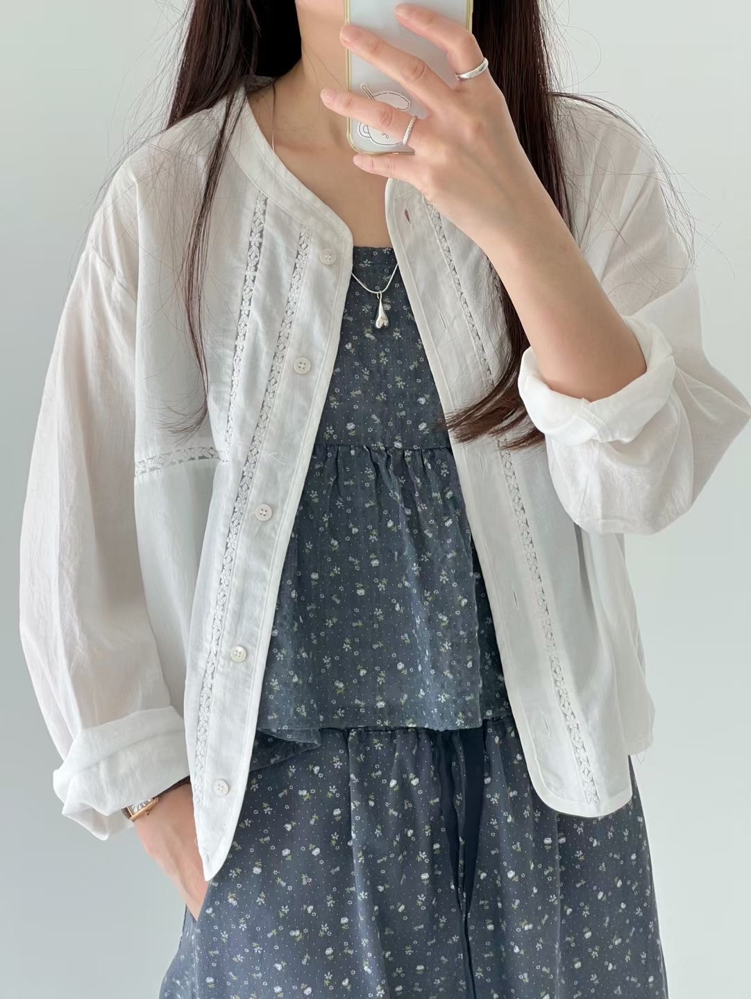 ARLOW東大門實拍女裝新款熱賣休閑推薦人氣時尚襯衫蕾絲衫ARLOW襯衫/蕾絲衫