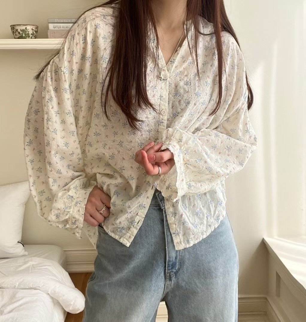 ARLOW東大門直郵女裝新品休閑人氣時尚熱賣襯衫蕾絲衫褶皺ARLOW襯衫/蕾絲衫