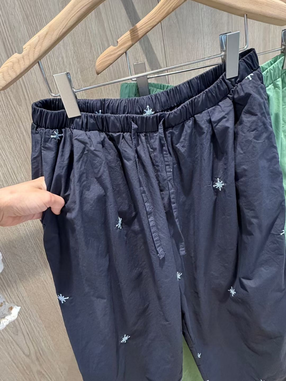 ARLOW韓國代購女裝新品人氣推薦26夏季時尚真品休閑褲刺繡ARLOW休閑褲
