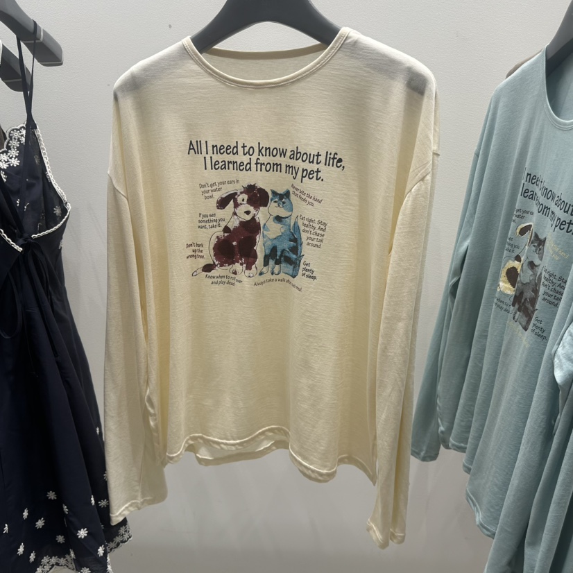 TARABY MOTION東大門直郵女士新品休閑時尚26夏季長袖T恤TARABY MOTION長袖T恤圖色1