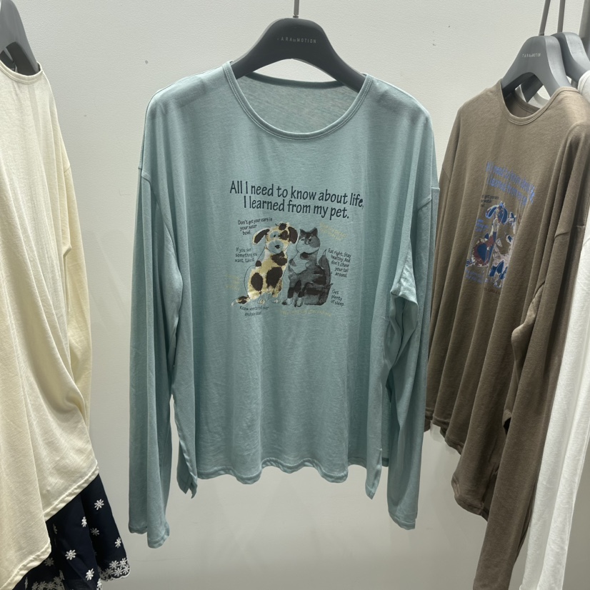 TARABY MOTION東大門直郵女士新品休閑時尚26夏季長袖T恤TARABY MOTION長袖T恤圖色2