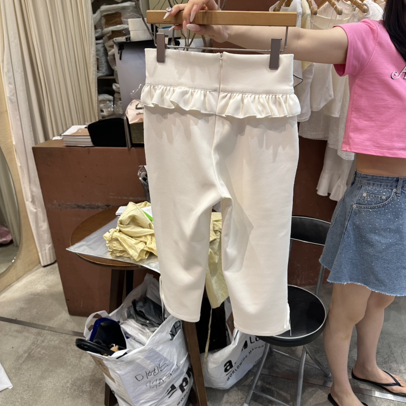 MIENNE韓國代購女士新款26夏季人氣推薦熱賣短褲七分褲緞帶MIENNE短褲