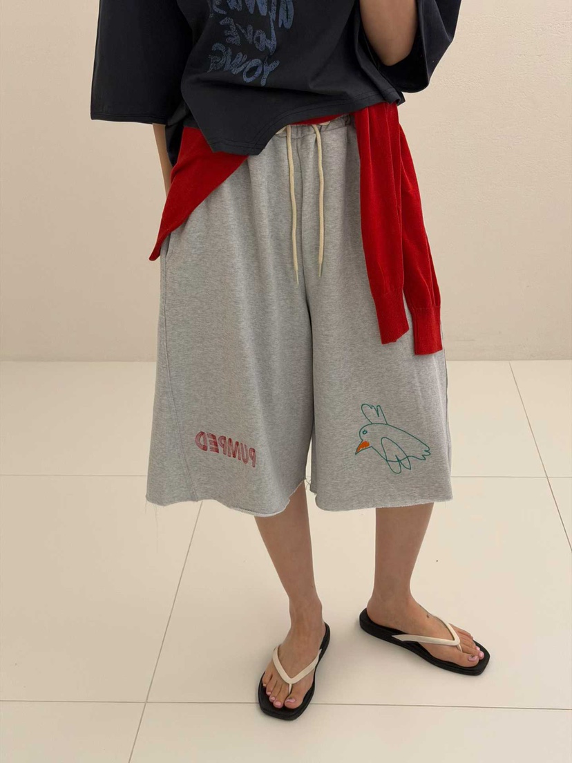 JUNI東大門代購女裝新品26夏季推薦時尚真品熱賣短褲刺繡my juni短褲