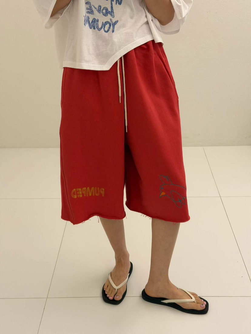JUNI東大門代購女裝新品26夏季推薦時尚真品熱賣短褲刺繡my juni短褲