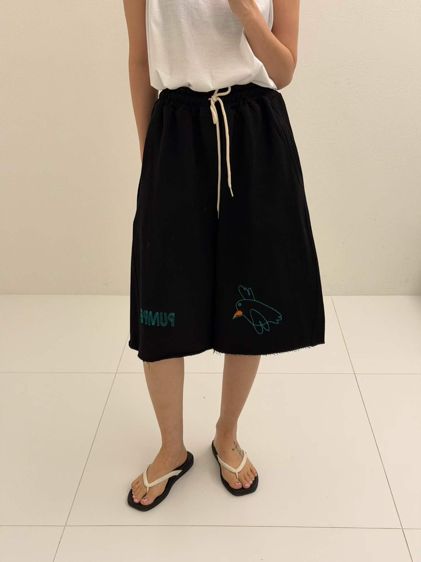 JUNI東大門代購女裝新品26夏季推薦時尚真品熱賣短褲刺繡my juni短褲