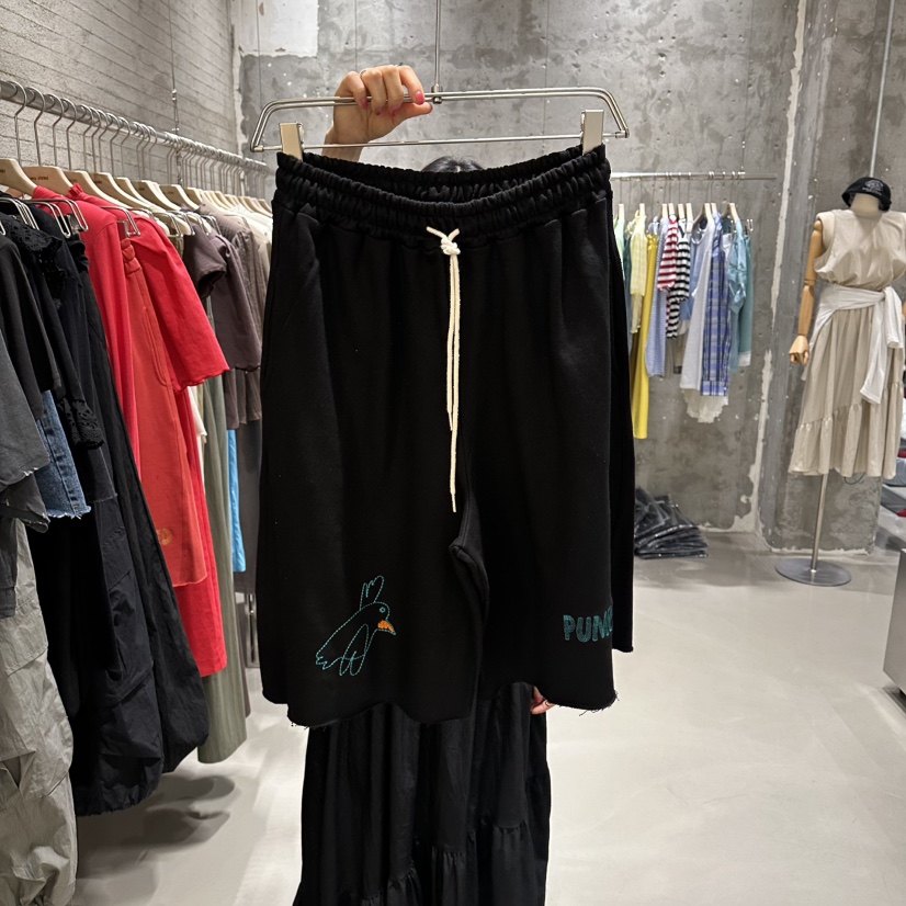 JUNI東大門代購女裝新品26夏季推薦時尚真品熱賣短褲刺繡my juni短褲圖色3