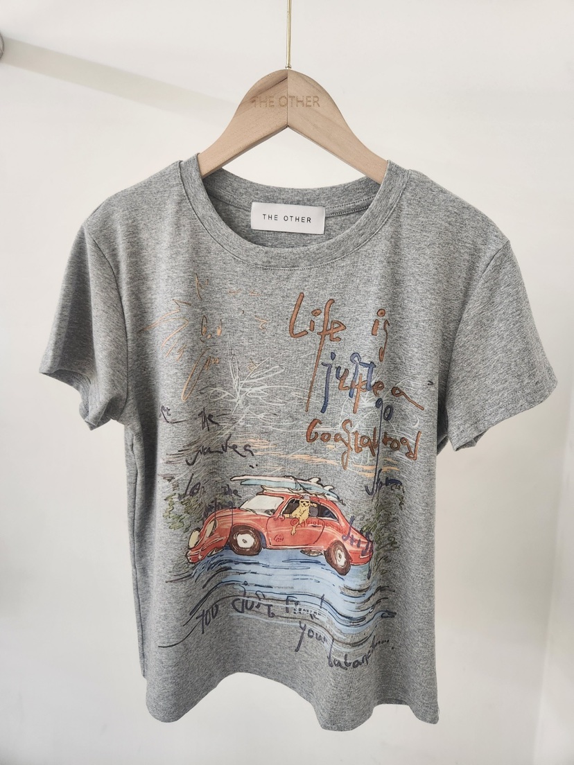 THE OTHER東大門實拍女裝新品26夏季休閑時尚真品T恤氨綸THE OTHERT恤圖色2
