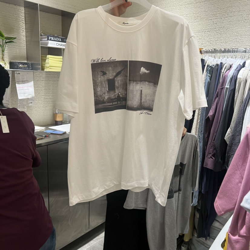 B_GARDER韓國直郵女士新款推薦人氣熱賣時尚26夏季T恤印花B.GARDERT恤圖色1