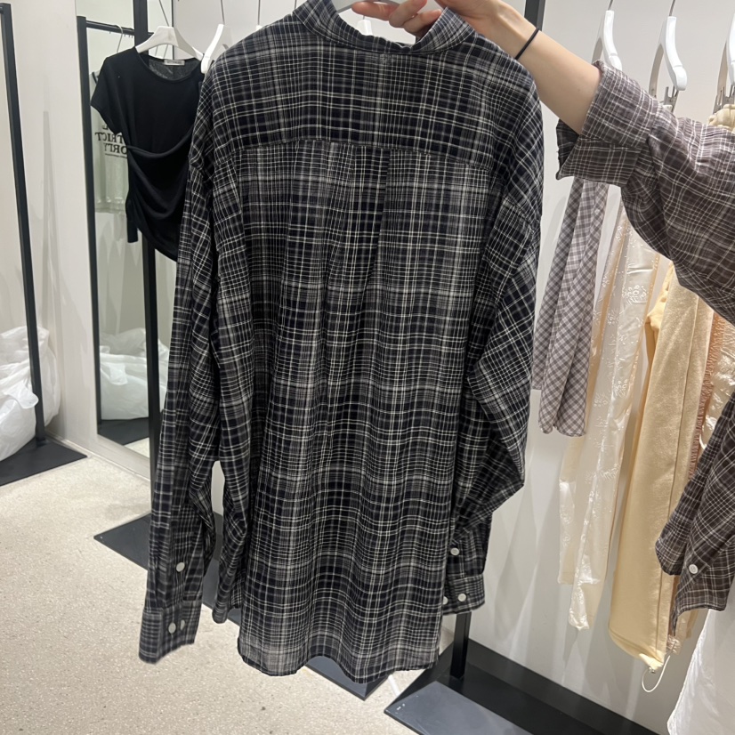 MUCH MORE/JACKPOT東大門代購女士新款休閑襯衫蕾絲衫格子MUCH MORE/JACKPOT襯衫/蕾絲衫