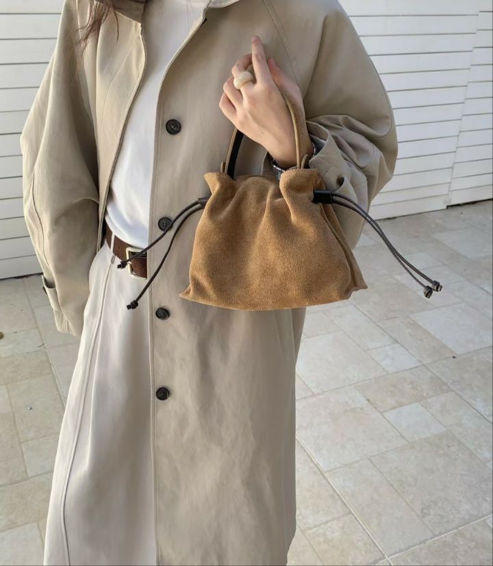 TROUVAILLE東大門直郵女士新品人氣真品單肩斜跨包牛皮絨TROUVAILLE單肩/斜跨包