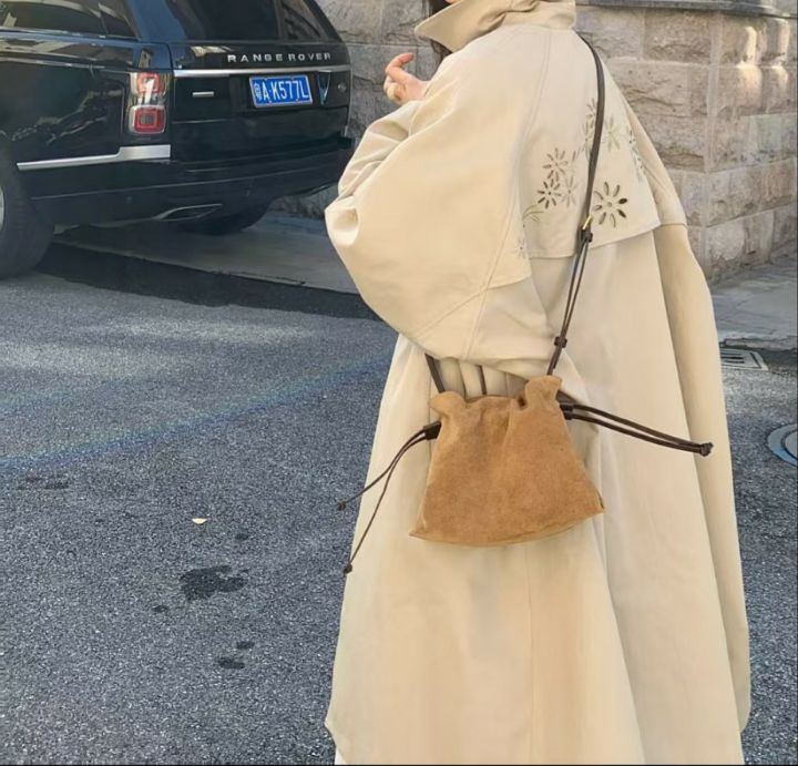 TROUVAILLE東大門直郵女士新品人氣真品單肩斜跨包牛皮絨TROUVAILLE單肩/斜跨包